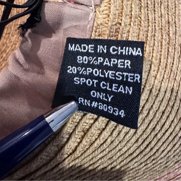 August Hat Company Wide Brimmed Paper Straw Floppy Sun Hat OSFM - Picture 7 of 7